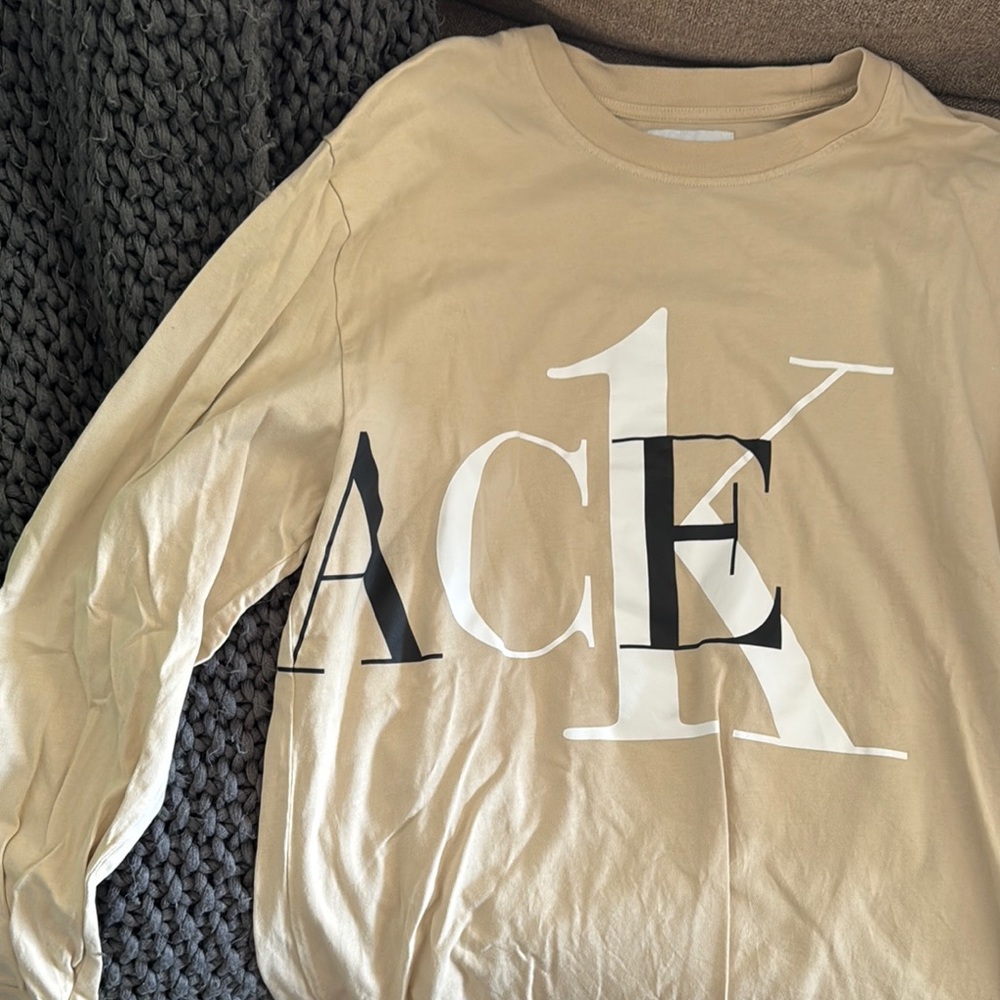 Calvin Klein Beige Long Sleeve Tee